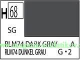 Краска художественная 10 мл. RLM74 тёмно-серая, полуглянцевая, Mr. Hobby. Краски, химия, инструменты - фото