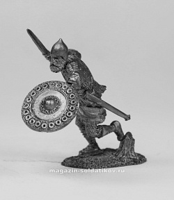 Миниатюра из олова Ассирийский воин с мечом 54 мм, Солдатики Публия