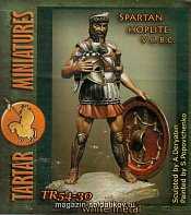 Сборная миниатюра из металла Spartan Hoplite 54mm Tartar Miniatures - фото