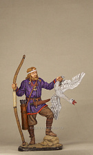 Миниатюра в росписи Викинг-лучник с гусем, 9-10 век, 54 мм, Сибирский партизан. - фото