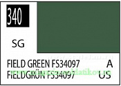 Краска художественная 10 мл. зеленая полевая FS34097, полуглянцевая, Mr. Hobby. Краски, химия, инструменты - фото