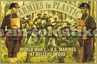 Солдатики из пластика WWI Американские морские пехотинцы в Белло Вуд, 1/32 Armies in plastic