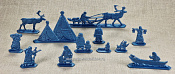 Биармия. Мирные жители (12 шт, синий металлик, пластик), 54 мм, Воины и битвы - фото