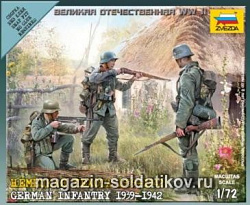 Солдатики из пластика Немецкая пехота 1939-42 г (1/72) Звезда