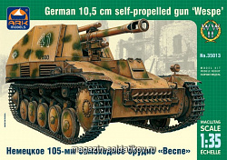 Сборная модель из пластика Немецкое 105-мм самоходное орудие «Веспе» (1/35) АРК моделс