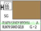 Краска художественная 10 мл. RLM79 песчаная коричневая, полуглянцевая, Mr. Hobby