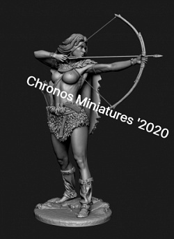 Сборная миниатюра из смолы Миры Фэнтези: Венера палеолита, 54 мм, Chronos miniatures