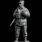 Сборная миниатюра из смолы Российский офицер 54 мм Altores Studio