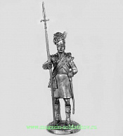 Миниатюра из олова Сержант шотландского 92-го полка Гордона, 1815 г., 54 мм, Россия - фото