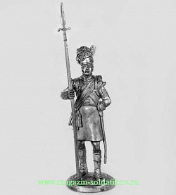 Миниатюра из олова Сержант шотландского 92-го полка Гордона, 1815 г., 54 мм, Россия