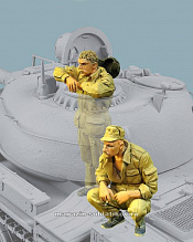 Сборная фигура из смолы Cоветские танкисты, Афганистан. Две фигуры 1:35 Tank - фото