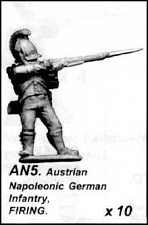 Фигурки из металла Германская пехота стреляет, 28 mm Foundry - фото