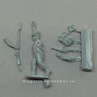 Сборная миниатюра из смолы Вольтижёр легкой пехоты, в рассыпном строю, Франция 1806-1813 гг, 28 мм, Аванпост