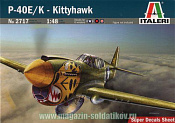Сборная модель из пластика ИТ Самолет P-40 E/K KittyHawk (1/48) Italeri - фото