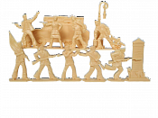 Солдатики из пластика Матросы, 54 мм ( 9+3 шт, цвет-топленое молоко, в кор), Воины и битвы - фото