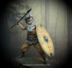 Сборная фигура из смолы «Gray Wolf», ancient germanic warrior 75 mm. Mercury Models