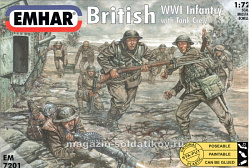 Солдатики из пластика EM 7201 British WWI Infantry and Tank Crew Emhar, 1:72, Emhar