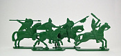 Солдатики из пластика Войско Вильгельма Завоевателя, (4 шт, зеленый) 52 мм, Солдатики ЛАД - фото