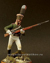 Сборная миниатюра из металла Русский унтер-офицер, 1805 г, 54 мм, Chronos miniatures - фото