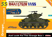 Сборная модель из пластика Д Американский танк M4A1(76)W VVSS HULL (1/35) Dragon - фото