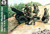 Солдатики из пластика АР 038 Американская 75-мм горная пушка (1:72) Waterloo - фото
