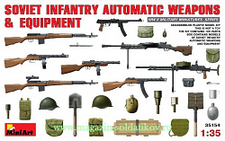 Сборная модель из пластика Советское пехотное автоматическое оружие и снаряжение MiniArt (1/35)