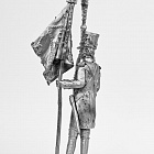Миниатюра из олова 436 РТ Знаменосец французской линейной пехоты 1812 г, 54 мм, Ратник