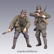 Сборная фигура из смолы Немецкие солдаты. Первая Мировая Война 2фигуры 1/35 MasterClub - фото