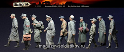 Сборная миниатюра из смолы Пленные немцы 10 фигурок, 1/35, Stalingrad