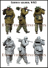 Сборная фигура из смолы ЕМ 35211 Немецкий солдат ВМВ 1:35, Evolution - фото