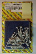 Фигурки из металла SYW P50 Фузилеры, пернсонажи, с лацканами (28 мм) Foundry - фото