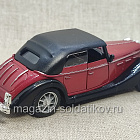 Mercedes-Benz 500K Cabriolet бордовый с черной крышей 1/43 Китай (700-198) (700-198)