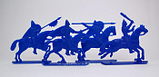 Солдатики из пластика Войско Вильгельма Завоевателя, (4 шт, синий) 52 мм, Солдатики ЛАД - фото