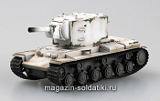 Масштабная модель в сборе и окраске Танк КВ-2,белый камуфляж 1:72 Easy Model - фото