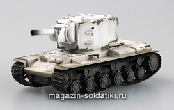 Масштабная модель в сборе и окраске Танк КВ-2,белый камуфляж 1:72 Easy Model