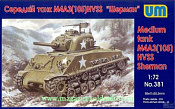 Сборная модель из пластика Американский средний танк M4A3(76) «Шерман» UM (1/72) - фото