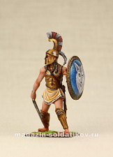 Миниатюра в росписи Греческий воин-гоплит с мечем, 1:32 - фото