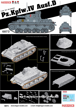 Сборная модель из пластика Д Танк Pz. Kpfw. IV Ausf.D(1:35) Dragon