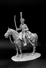 Сборная миниатюра из смолы Обер-офицер конных полков Полтавского ополчения, 1812-14, 54 мм, Chronos miniatures - фото