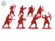 Солдатики из пластика Стрелки (8шт, цвет - красный, б/к), Воины и битвы - фото