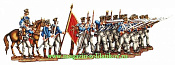 Миниатюра из металла Вюртембергская пехота в обороне. Наполеоновские войны 1810-15 г. 30 мм, Berliner Zinnfiguren - фото