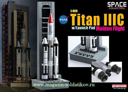 Д Космический аппарат Titan IIIC with Launch pad (1/400) Dragon