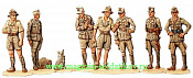 Миниатюра из металла Германская военная полиция Африкаснкий корпус, 1941-1943 гг, 30 мм, Berliner Zinnfiguren - фото