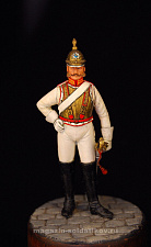 Сборная миниатюра из металла Рядовой Лейб-гвардии Конного полка, Россия 1848 г, 1:30, Оловянный парад - фото