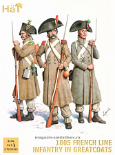 Солдатики из пластика 1805 French Line Infantry in Greatcoats, (1:72), Hat - фото