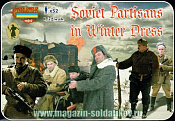 Солдатики из пластика Советские партизаны. Зима (1/72) Strelets - фото