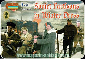 Солдатики из пластика Советские партизаны. Зима (1/72) Strelets - фото