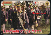 Солдатики из пластика Landwehr on the March (1/72) Strelets - фото