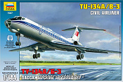 Сборная модель из пластика Авиалайнер «Ту-134 А/Б-3» (1/144) Звезда - фото