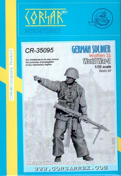 Сборная миниатюра из смолы CR 35095 Немецкий солдат/ Ваффен СС /, 1/35 Corsar Rex